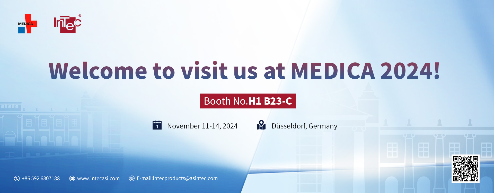 Welcome to visit us at MEDICA 2024！